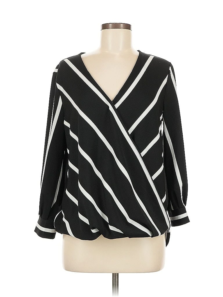Pre-owned Banana Republic Long Sleeve Blouse In Black
