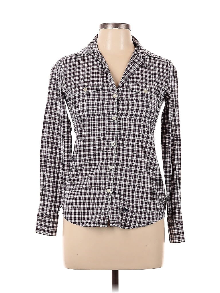 Pre-owned Banana Republic Long Sleeve Button Down Shirt In Gray