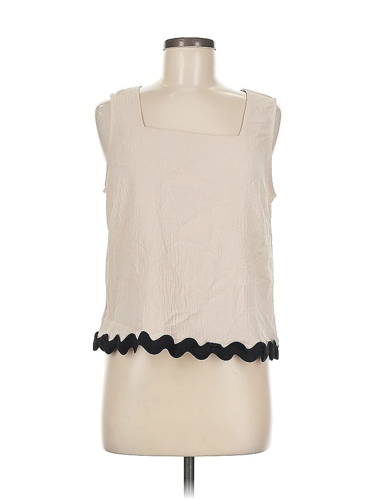 Pre-owned Blooming Jelly Sleeveless Top Ivory Halter Neckline Tops In White