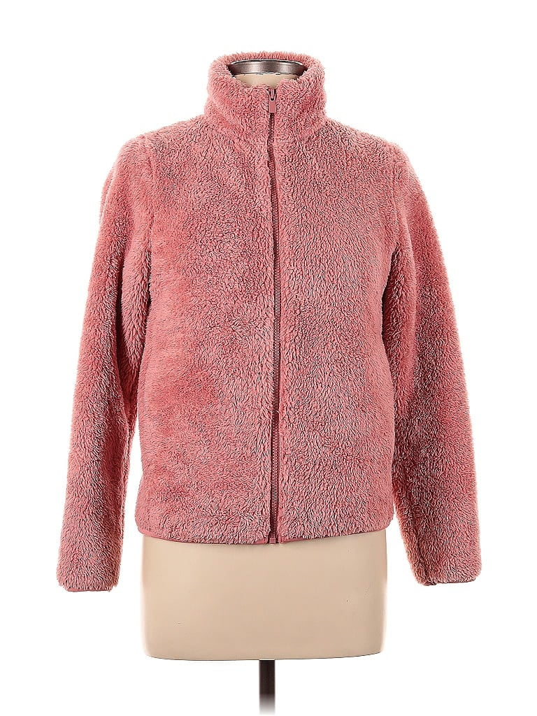 Pre-owned Uniqlo Faux Fur Jacket In Pink