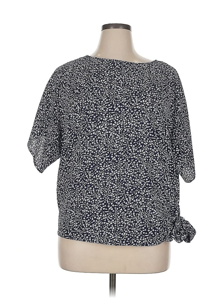 Pre-owned Michael Michael Kors Short Sleeve Blouse In Blue