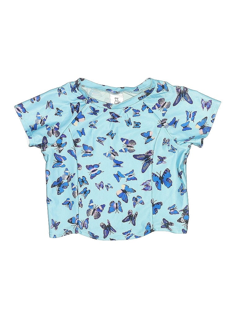 Pre-owned Art Class Kids' Short Sleeve Blouse In Blue