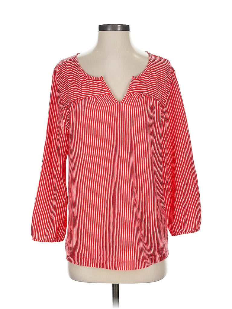 Click to view more detailed imagery on our partner's website Pre-owned Lands' End 3/4 Sleeve T-shirt In Red