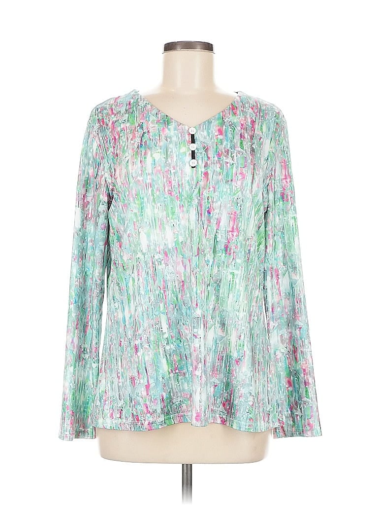 Pre-owned Unbranded Long Sleeve Blouse In Green