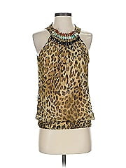 Cache Sleeveless Silk Top