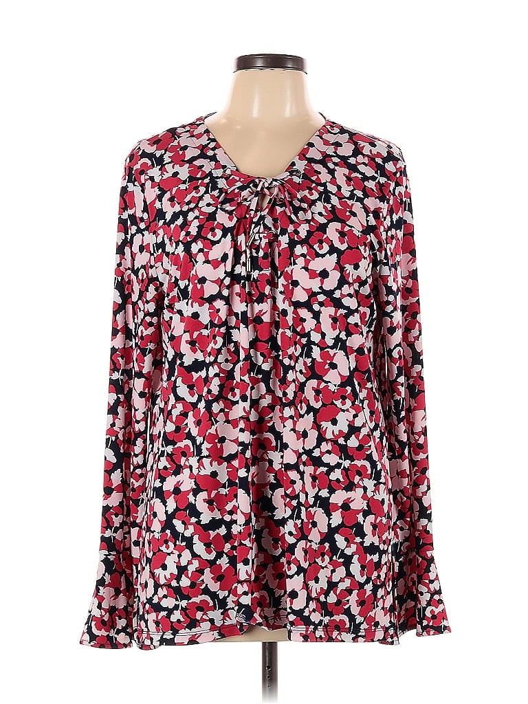 Pre-owned Michael Michael Kors Long Sleeve Blouse In Red