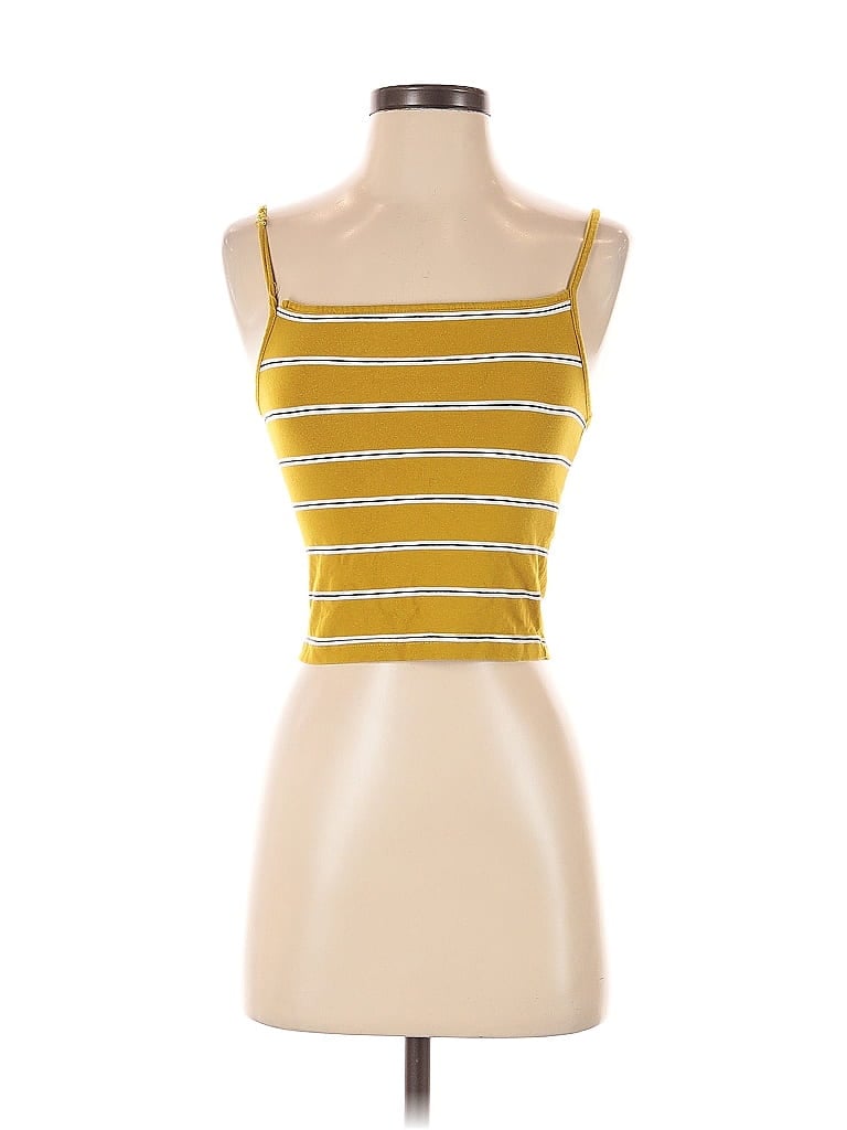 Click to view more detailed imagery on our partner's website Pre-owned Cotton On Sleeveless Top Yellow Sweetheart Neckline Tops