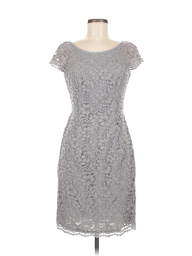 Pre-owned David's Bridal Cocktail Dress In Gray
