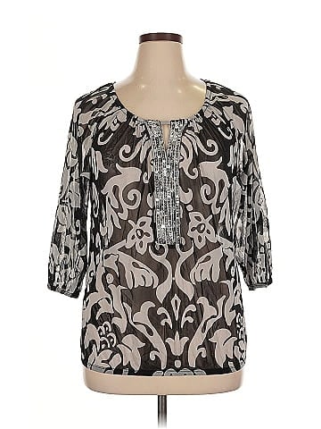 INC International Concepts 3/4 Sleeve Blouse (view 1)