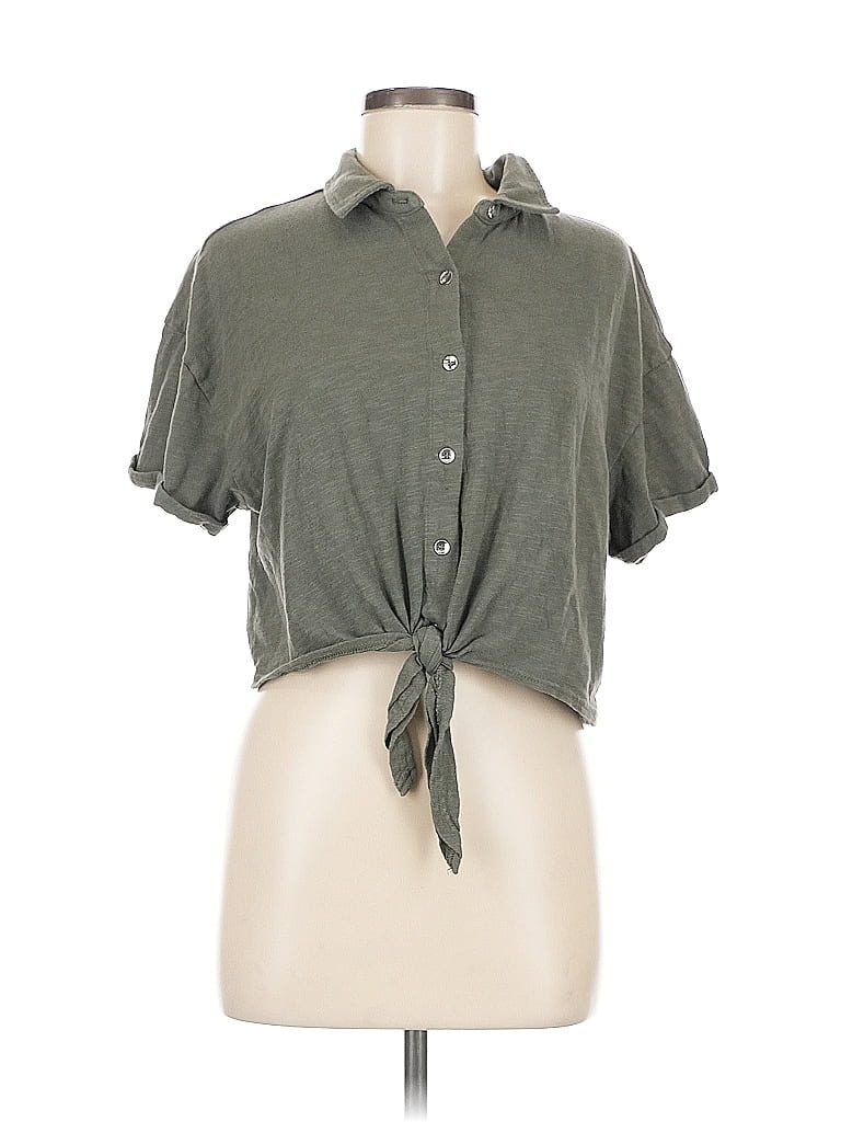 SPLENDID Pre-owned Short Sleeve Blouse In Green