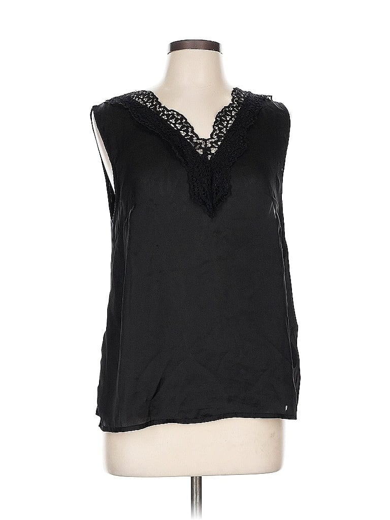 Pre-owned H&m Sleeveless Blouse In Black