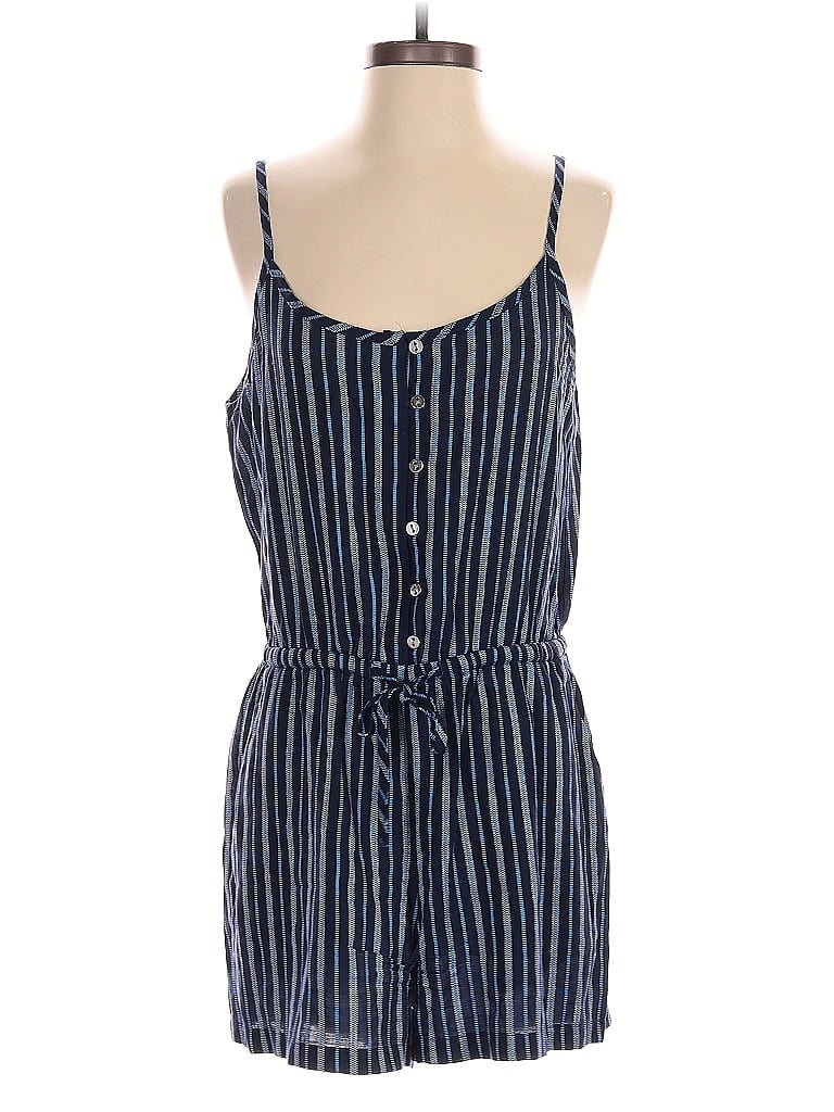 Pre-owned Ann Taylor Loft Romper In Blue