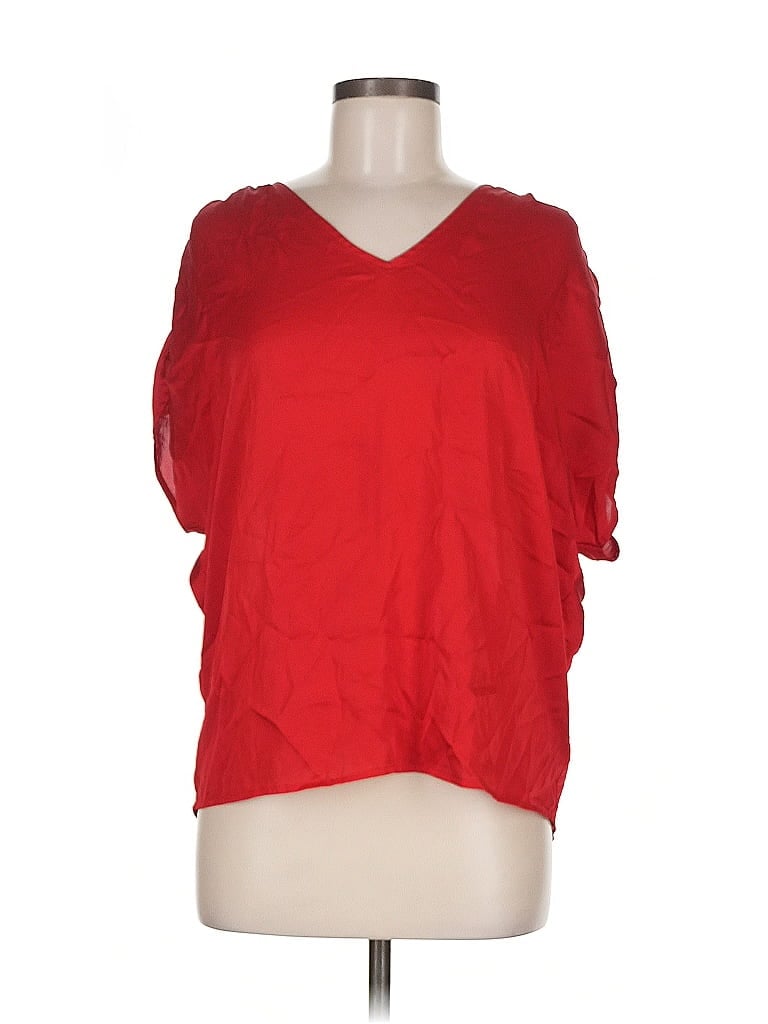 Pre-owned Express 3/4 Sleeve T-shirt In Red