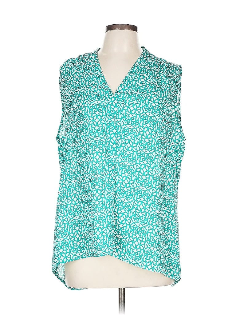 Pre-owned Laundry By Shelli Segal Sleeveless Blouse In Blue