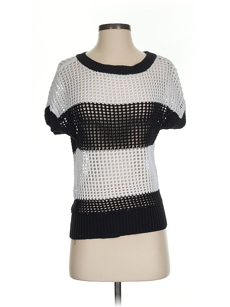 Pre-owned Ann Taylor Loft Pullover Sweater In Silver