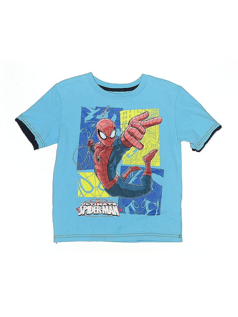 Click to view more detailed imagery on our partner's website Pre-owned Marvel Kids' Short Sleeve T-shirt In Blue