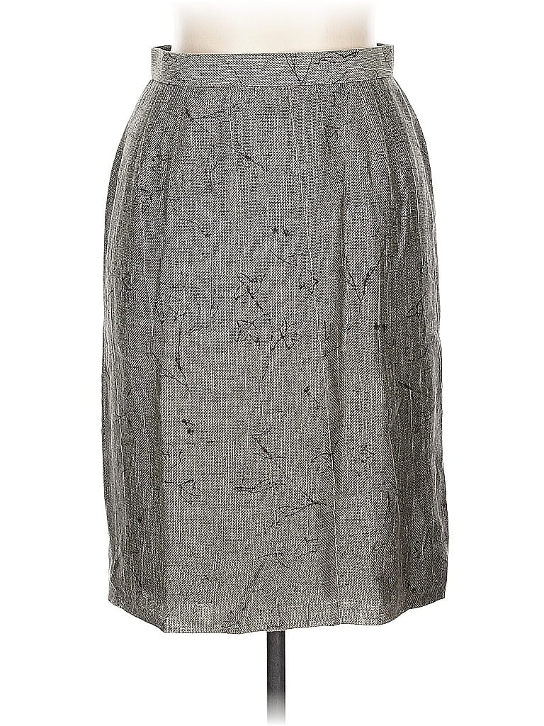 Carlisle Graphic Gray Casual Skirt Size 10 - photo 1