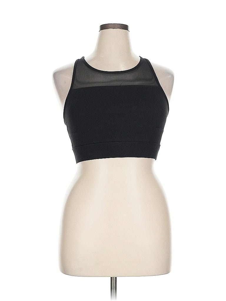 Pre-owned Zyia Active Tank Top Black Halter Neckline Tops
