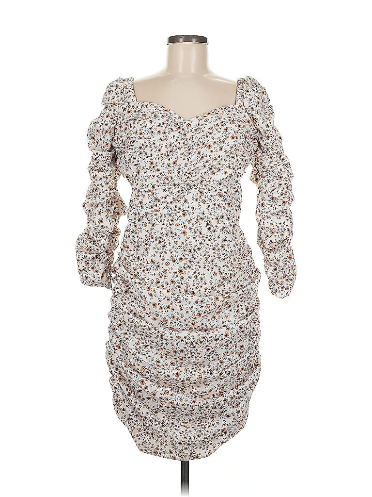 Nicholas 100% Polyester Ivory Cocktail Dress Size 8 - photo 1