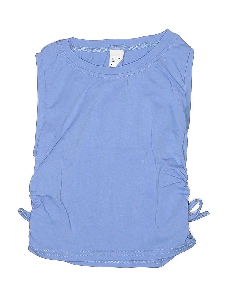 Pre-owned Unbranded Kids' Sleeveless Blouse In Blue