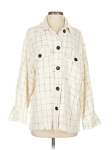 Zara 3/4 Sleeve Button-Down Shirt (view 1)