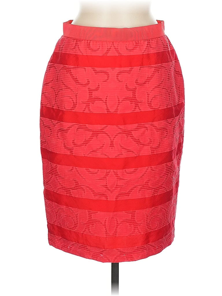 Pre-owned Ann Taylor Factory Formal Skirt In Red