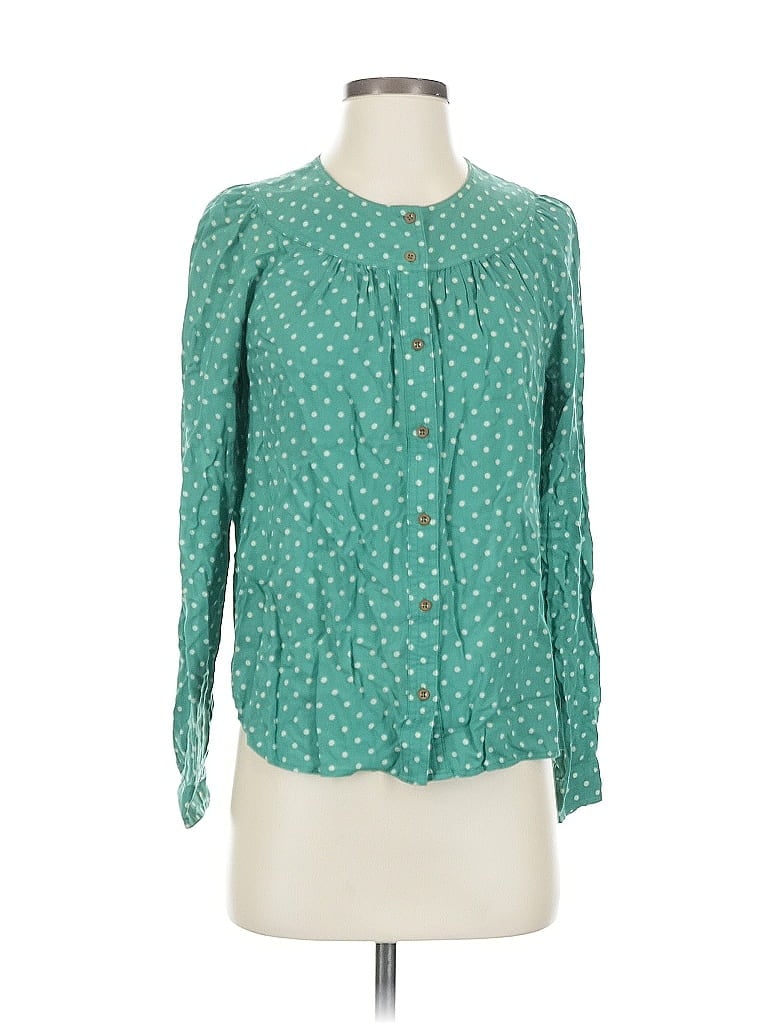 MAEVE Pre-owned Long Sleeve Blouse In Blue