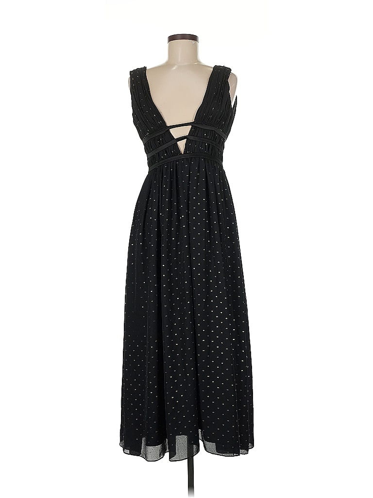 ML Monique Lhuillier 100% Polyester Polka Dots Black Casual Dress Size 6 - photo 1