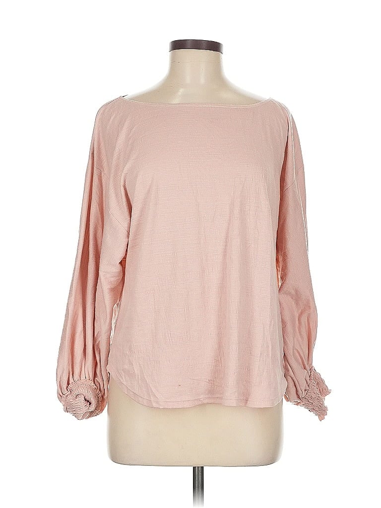 Pre-owned Max Studio Long Sleeve Blouse In Pink