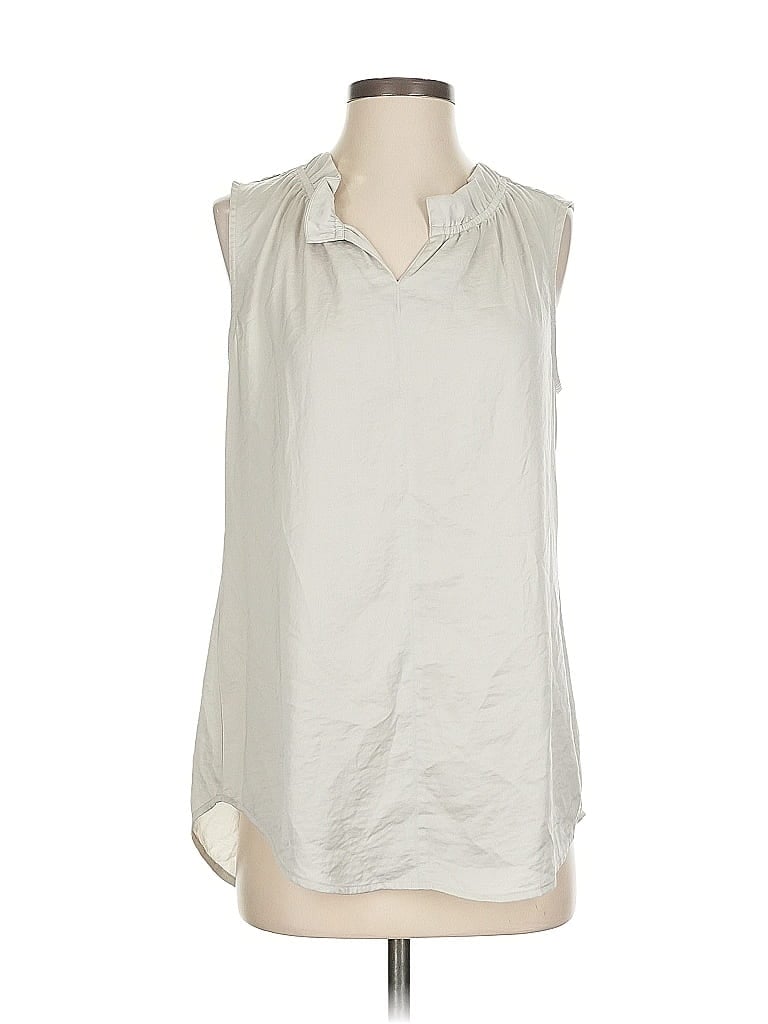 CABI Pre-owned Sleeveless Blouse In Silver