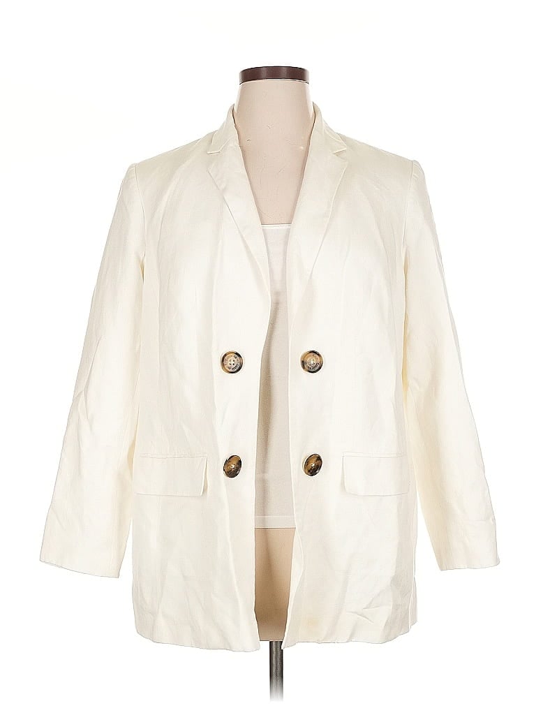 Pre-owned Calvin Klein Blazer Jacket In White