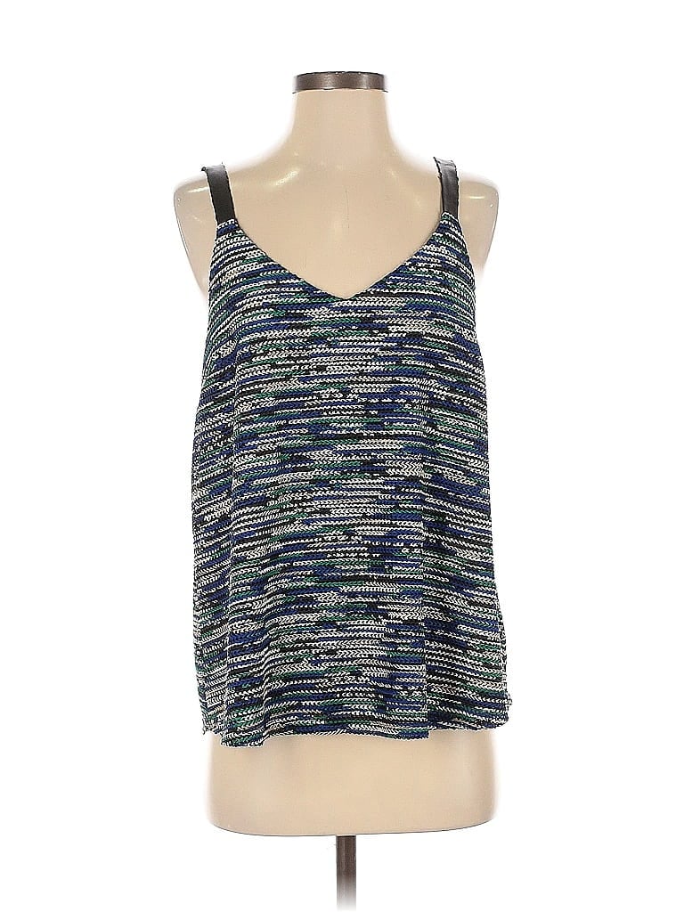 Pre-owned Ella Moss Sleeveless Top Blue Scoop Neck Tops