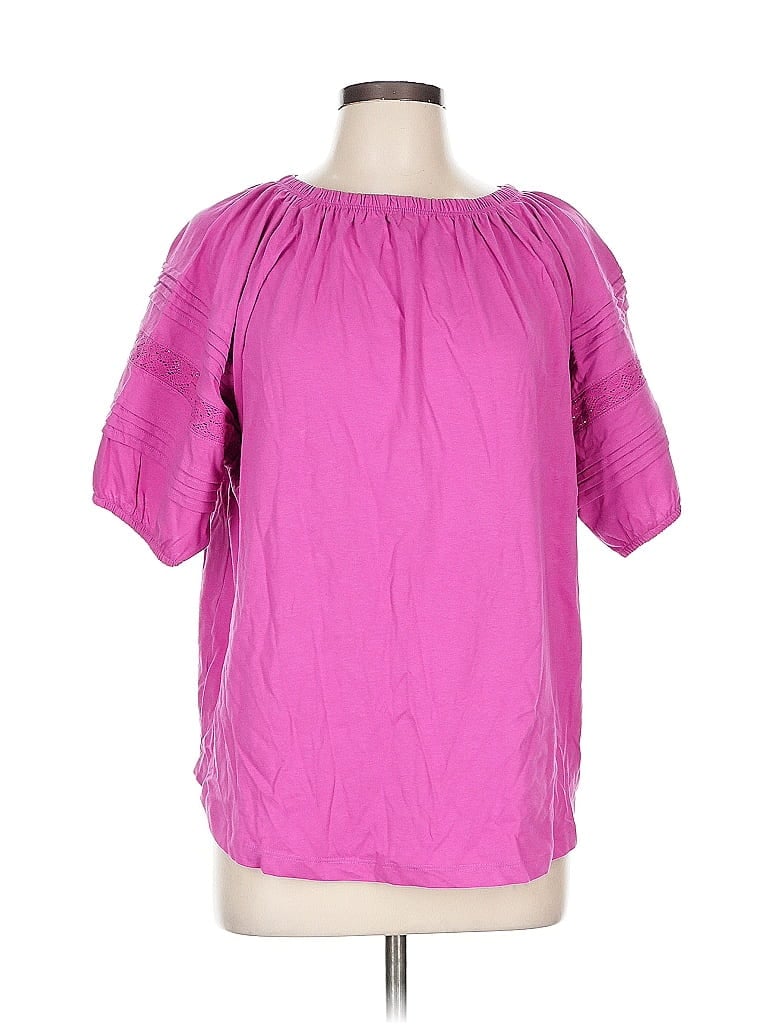 Pre-owned Assorted Brands Short Sleeve Blouse In Pink
