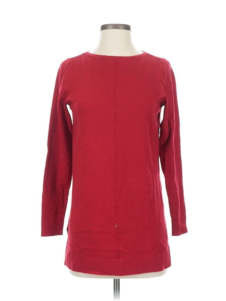 Pre-owned Jjill Pullover Sweater In Red