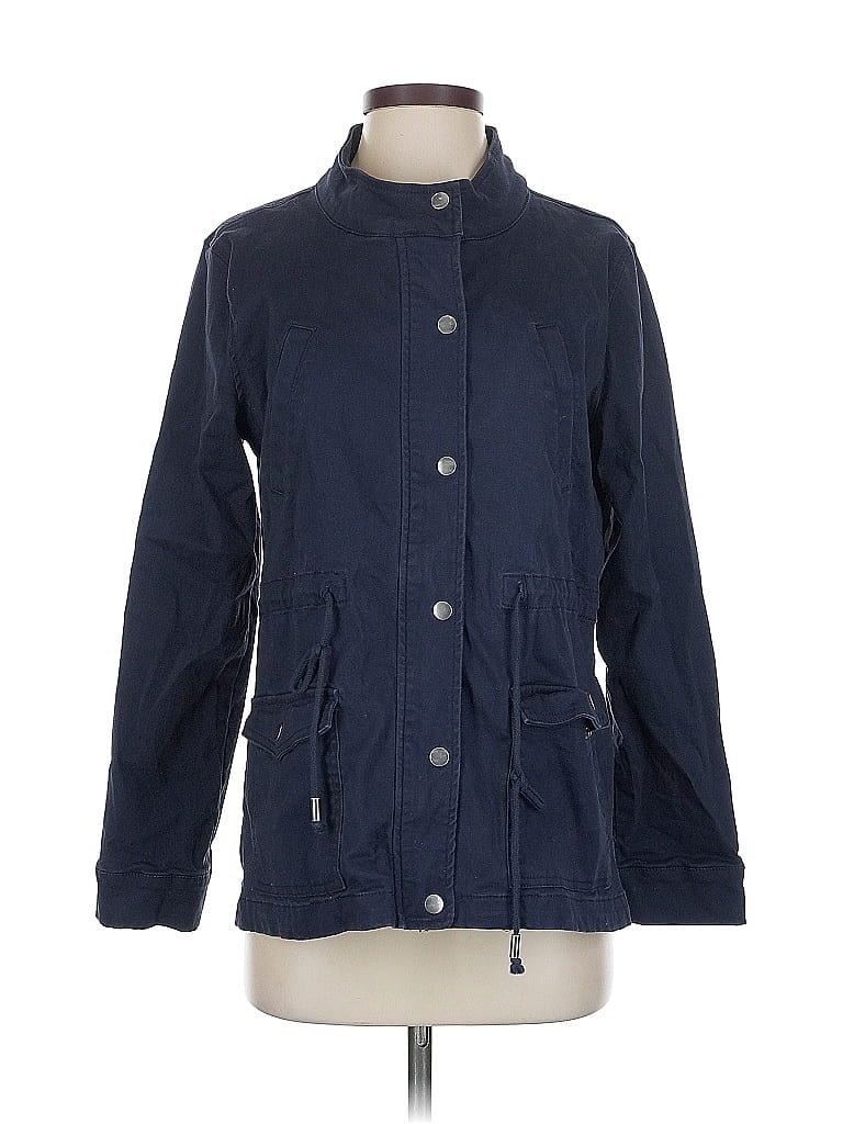 Pre-owned Market & Spruce Raincoat In Blue