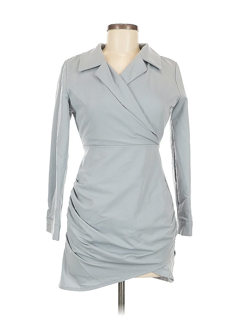 Pre-owned Assorted Brands Casual Dress In Gray