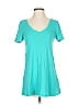 Three Dots Teal Short Sleeve T-Shirt Size S - photo 1