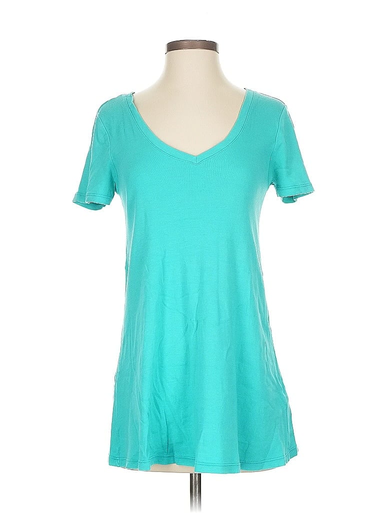 Three Dots Teal Short Sleeve T-Shirt Size S - photo 1