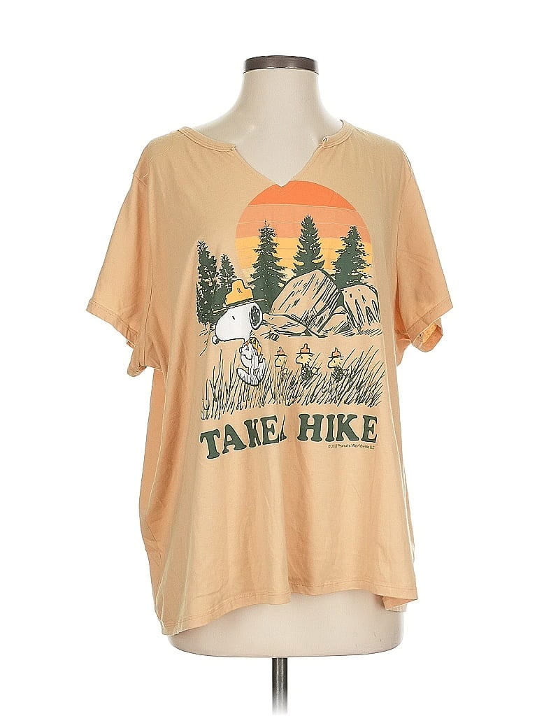 Pre-owned The Vinyl Icons Short Sleeve T-shirt In Orange