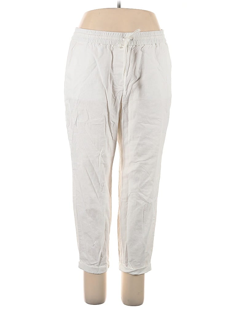 Pre-owned J.crew Factory Store Linen Pants In Gray