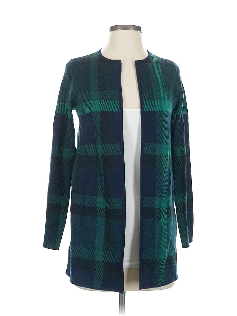 Pre-owned Talbots Wool Cardigan Sweater In Green