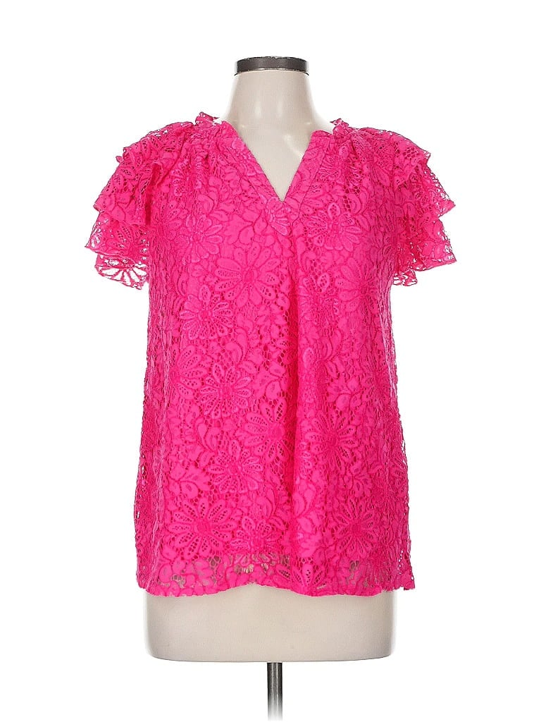 Click to view more detailed imagery on our partner's website Pre-owned Nanette Lepore Short Sleeve Blouse In Pink