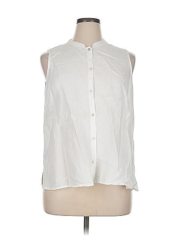 Eileen Fisher Sleeveless Button-Down Shirt (view 1)
