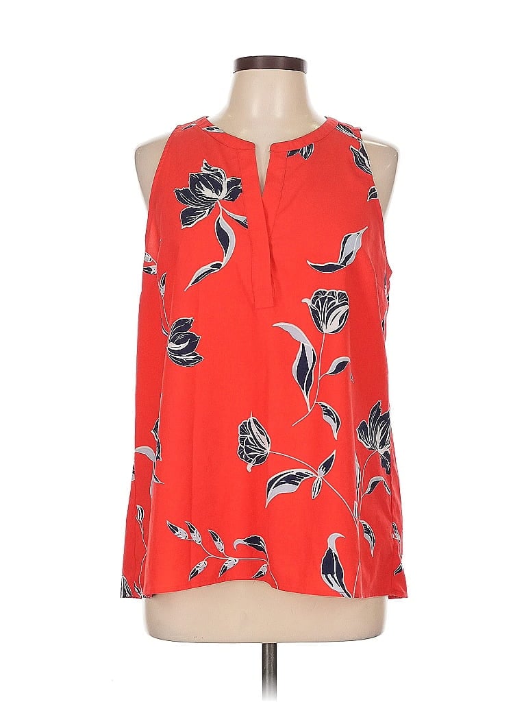 Pre-owned Dalia Sleeveless Blouse In Red