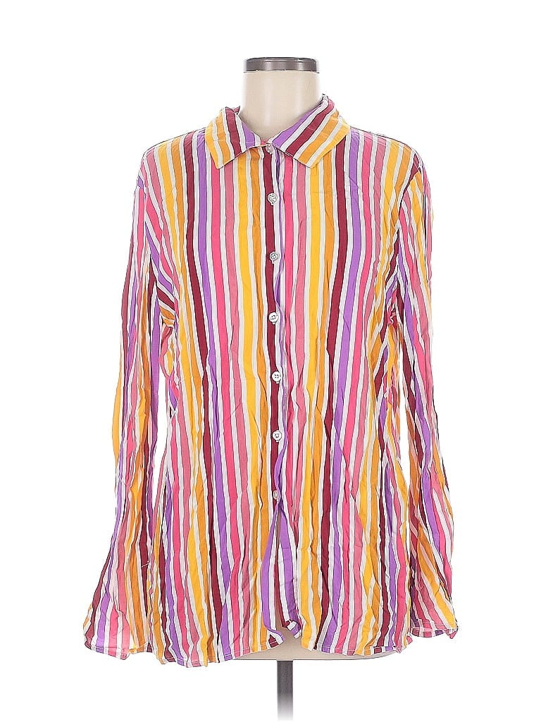 Pre-owned Tularosa Long Sleeve Button Down Shirt In Yellow