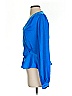 DKNY 100% Polyester Blue Long Sleeve Blouse Size S - photo 5
