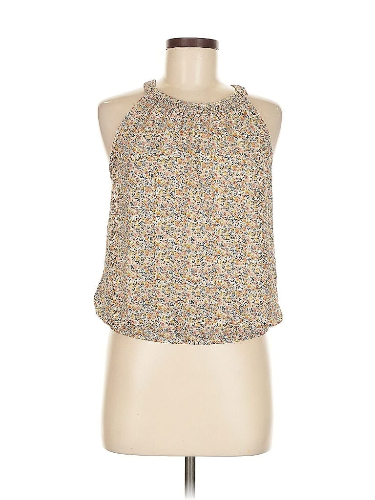 Pre-owned Sienna Sky Sleeveless Blouse In Gold
