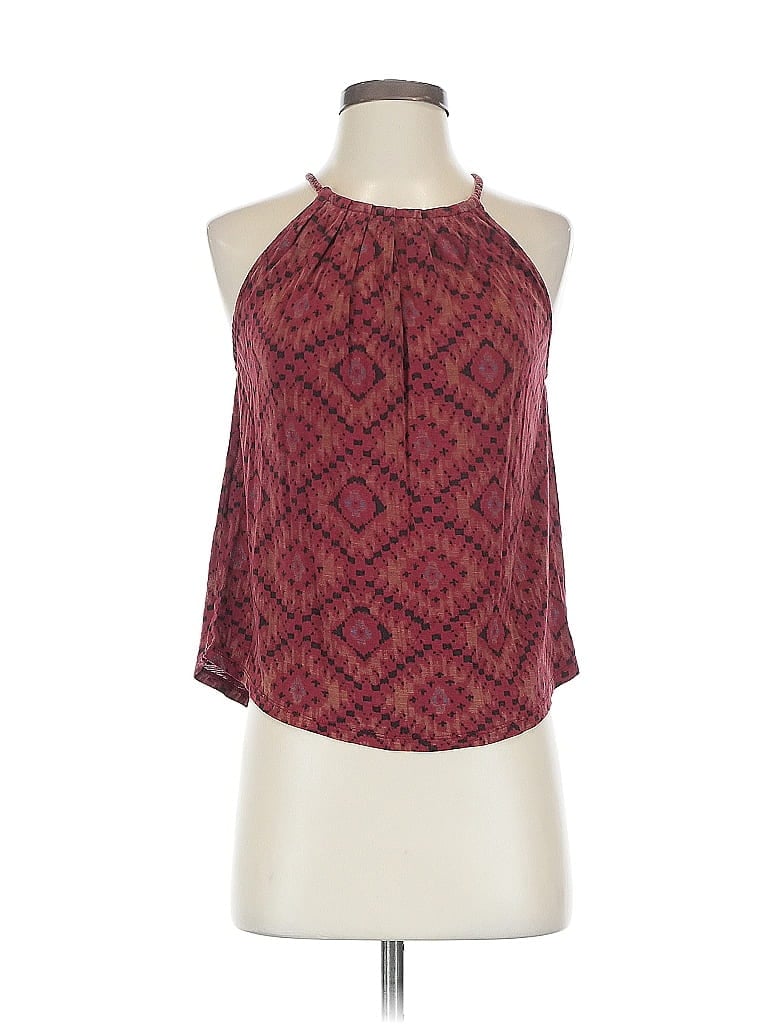 Click to view more detailed imagery on our partner's website Pre-owned Lucky Brand Sleeveless Blouse In Burgundy