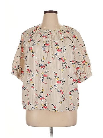 Ann Taylor LOFT Outlet Short Sleeve Blouse (view 1)