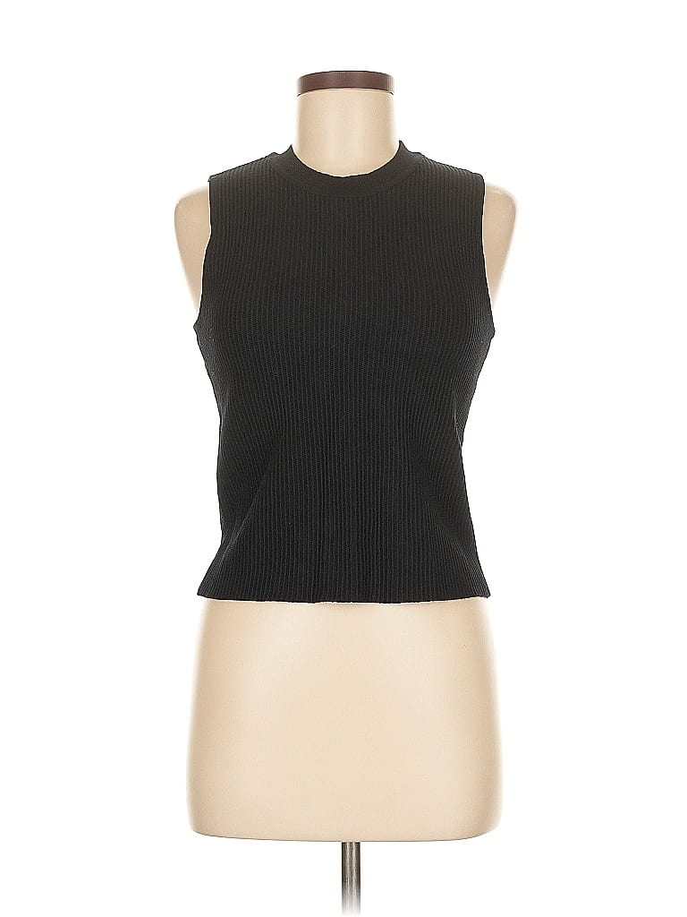 Click to view more detailed imagery on our partner's website Pre-owned Rachel Zoe Sleeveless Top Black Halter Neckline Tops